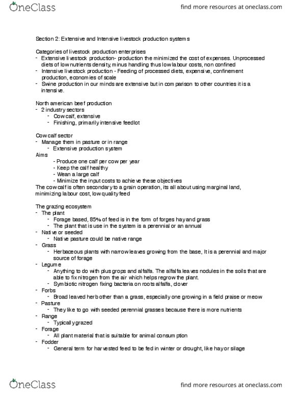 AGRC 112 Lecture Notes - Lecture 7: Dairy Cattle, Cereal, Soil Organic Matter thumbnail