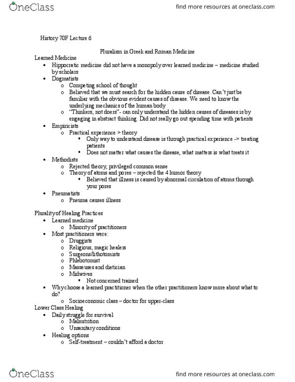 HISTORY 70F Lecture Notes - Lecture 6: Phlebotomy, Dietitian, Malnutrition thumbnail