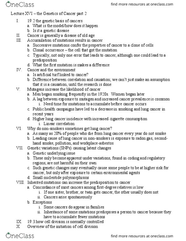 BISC403 Lecture Notes - Lecture 16: P21, Nuclear Membrane, Mitosis thumbnail