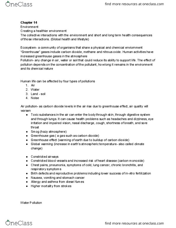 HLTH 101 Lecture Notes - Lecture 14: Dander, Love Canal, Aerosol Spray thumbnail