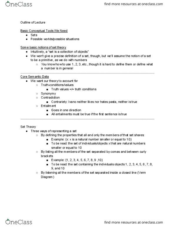 LIGN 130 Lecture Notes - Lecture 4: Existential Quantification, Tl;Dr, Oxymoron thumbnail