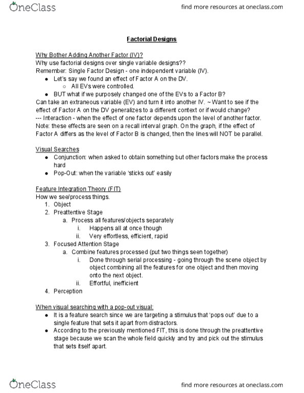 PSCH 242 Lecture Notes - Lecture 99: Interval Graph, Visual Search, Complement Factor B thumbnail