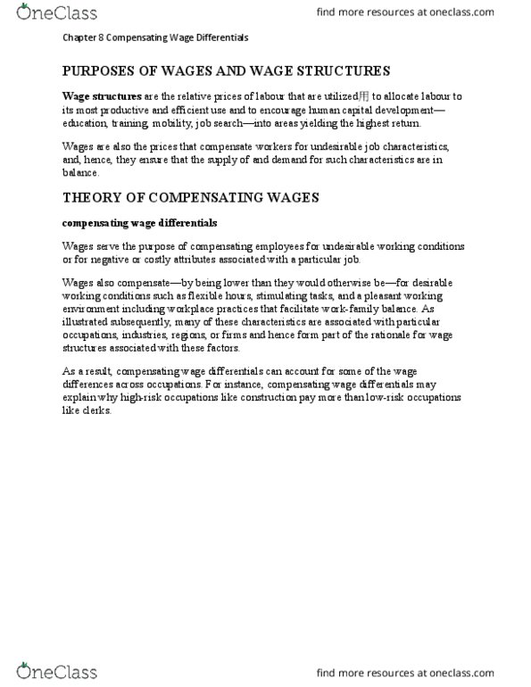 EC306 Chapter Notes - Chapter 8: Indifference Curve, Competitive Equilibrium, Diminishing Returns thumbnail