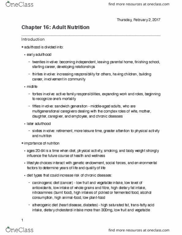 NUTR 2050 Chapter Notes - Chapter 16: Supplemental Nutrition Assistance Program, Caffeine, Myplate thumbnail