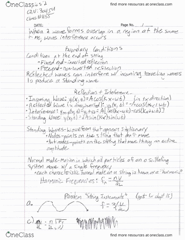 PHYS 1155 Lecture Notes - Lecture 19: Normal Mode, Mecha thumbnail