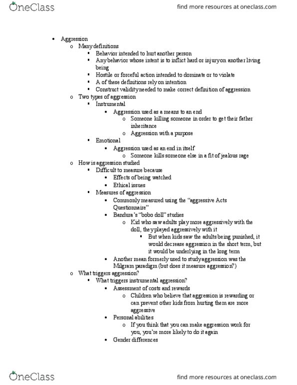 PSYC 3325 Lecture Notes - Lecture 9: Longitudinal Study thumbnail