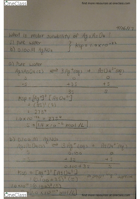 CHEM 112 Lecture Notes - Lecture 38: Lead(Ii) Nitrate, Conjugate Acid thumbnail