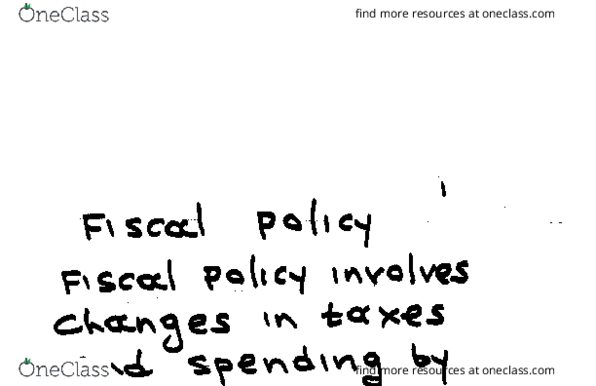 ADMS 1000 Lecture Notes - Lecture 29: Pliers, Fiscal Policy, Cound thumbnail