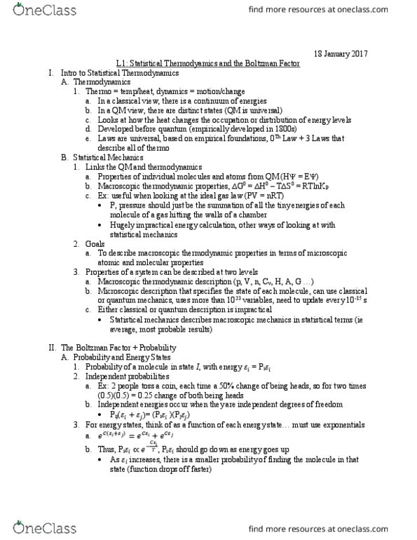 University College - Chemistry Chem 402 Lecture Notes - Lecture 1: Gas Constant, Reaction Rate, Ideal Gas Law thumbnail