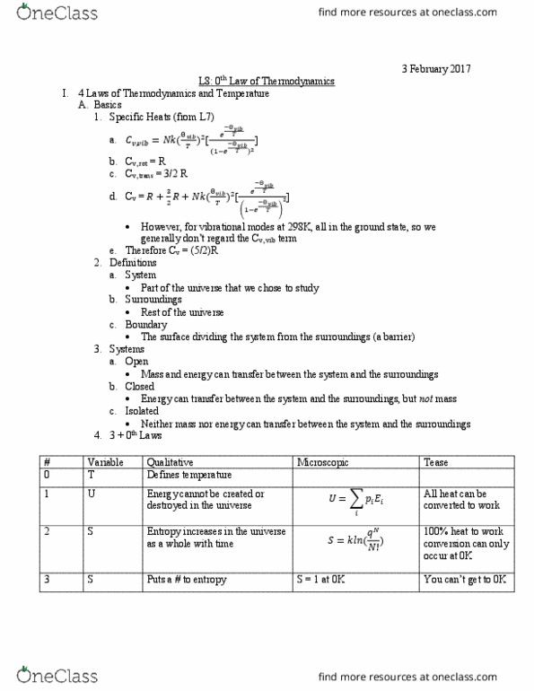 University College - Chemistry Chem 402 Lecture Notes - Lecture 8: Operational Definition, Celsius, Kelvin thumbnail