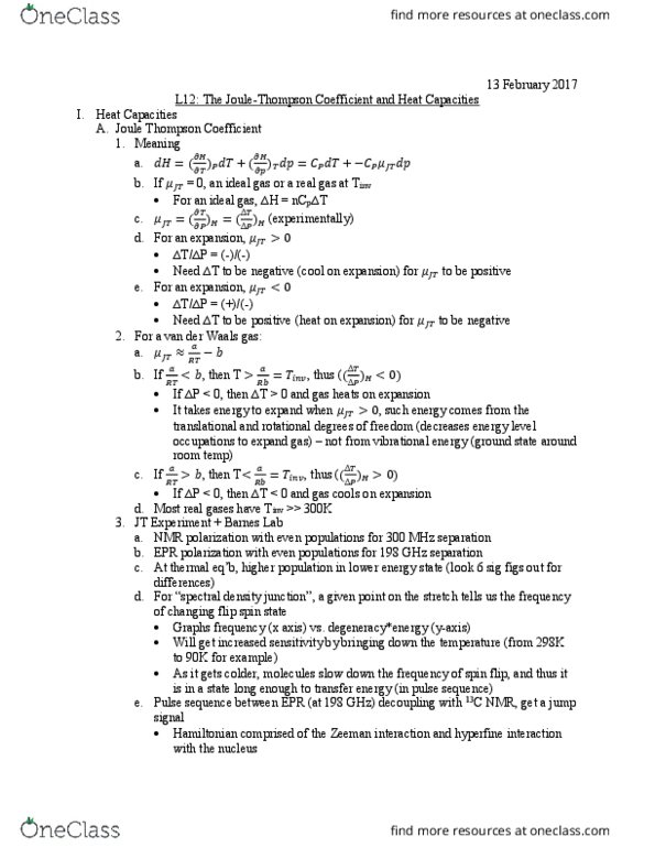 University College - Chemistry Chem 402 Lecture Notes - Lecture 12: Zeeman Effect, Hyperfine Structure, Total Derivative thumbnail