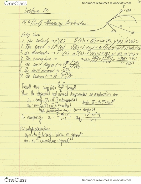 MATH 126 Lecture Notes - Lecture 14: Reall thumbnail