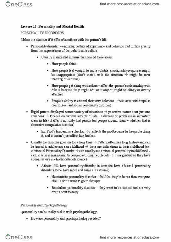 01:830:338 Lecture Notes - Lecture 16: Agreeableness, Amygdala, Meta-Analysis thumbnail