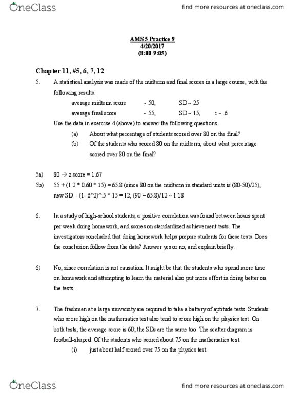 AMS 5 Chapter Notes - Chapter 11-12: Fetus, Blood Pressure, Scatter Plot thumbnail