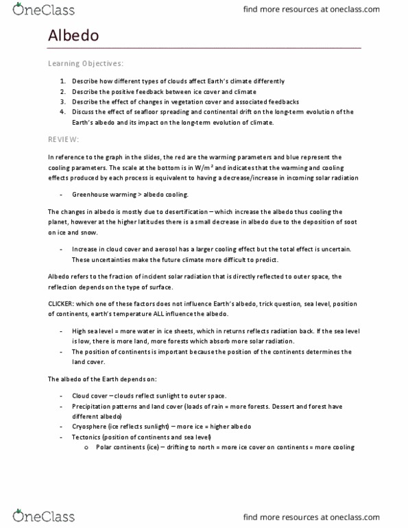 EOSC 112 Lecture Notes - Lecture 3: Snowball Earth, Mesozoic, Oceanic Basin thumbnail