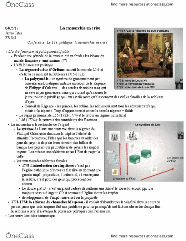 FRENCH 347 Lecture 1: 4:25:17 Notes et images thumbnail