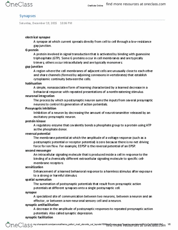 BIOB34H3 Lecture Notes - Lecture 1: Ligand-Gated Ion Channel thumbnail