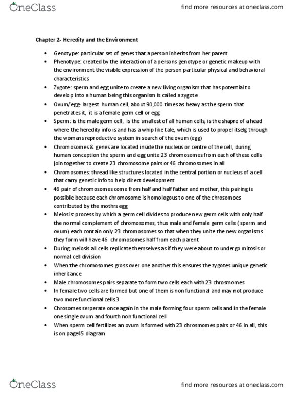 PSYB20H3 Chapter Notes - Chapter 2: Haemophilia, Y Chromosome, Sickle-Cell Disease thumbnail