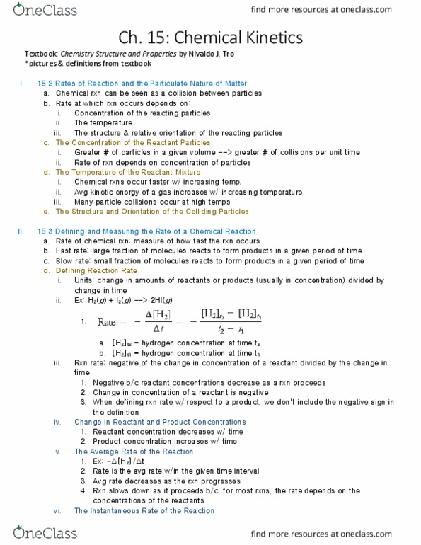 CHEM H2C Chapter Notes - Chapter 15: Magic 2Ch, Reaction Step, Homogeneous Catalysis thumbnail