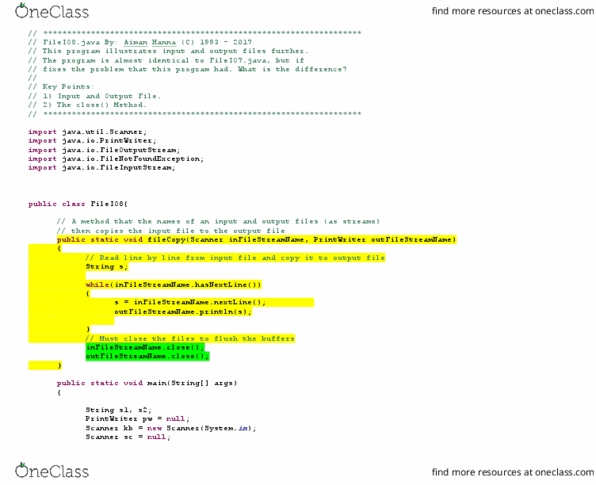 COMP 249 Lecture 11: FileIO8.java thumbnail