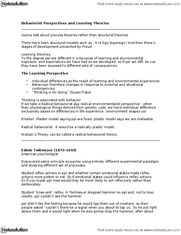 PSY 751 Lecture Notes - Exact Sciences, Plastic Model, American Psychologist thumbnail