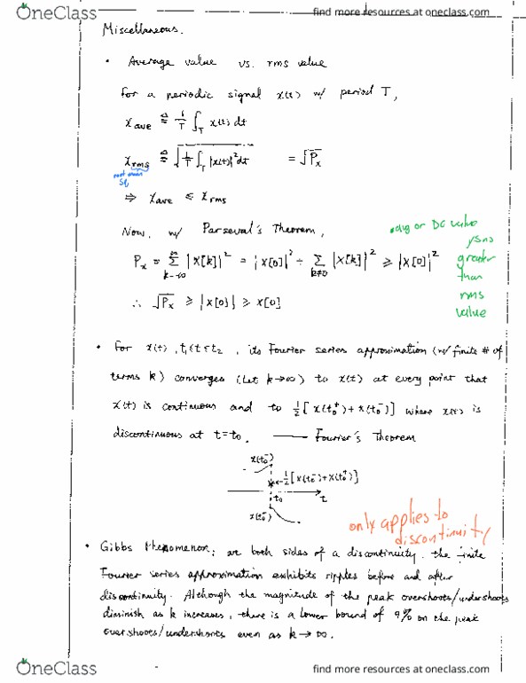 ECEN 3513 Lecture Notes - Lecture 13: Periodic Function, Glassbridge Enterprises, Root Mean Square thumbnail