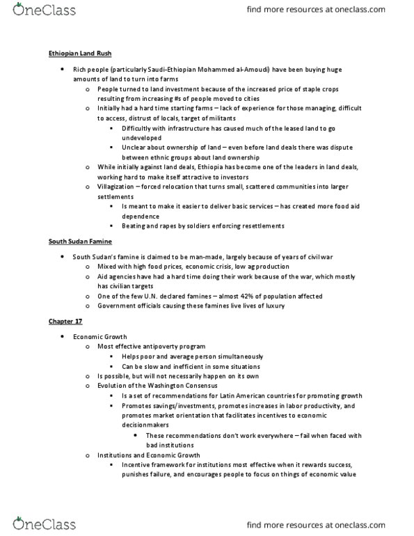 AGRONOMY 350 Chapter Notes - Chapter 17: World Trade Organization, Reform War, Human Capital thumbnail