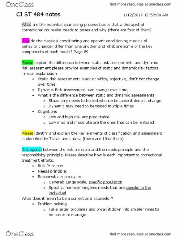 CJ ST 484 Lecture Notes - Lecture 1: Sensation Seeking, Child Pornography, Polygraph thumbnail