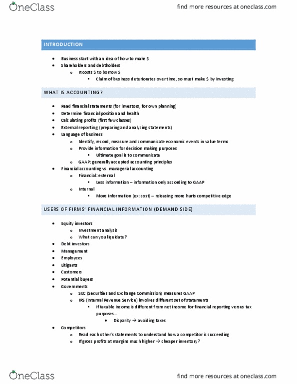 BUSI W3013 Lecture Notes - Lecture 1: Cfop Method, American Airlines, Debits And Credits thumbnail