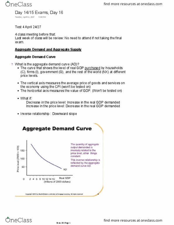 ECON 203 Lecture Notes - Lecture 16: Xm Satellite Radio, Aggregate Demand, Aggregate Supply thumbnail