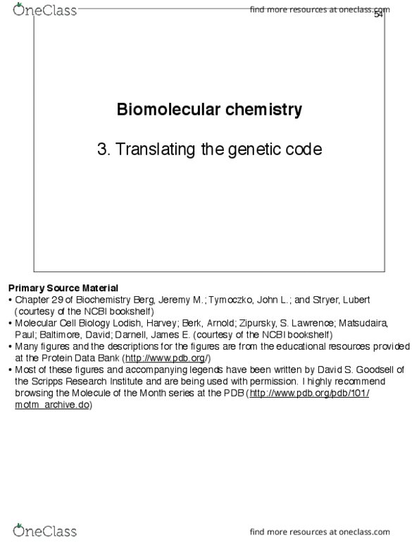 CHEM564 Lecture Notes - Lecture 1: World Federation Of Trade Unions, Molecular Mimicry, Proceedings Of The National Academy Of Sciences Of The United States Of America thumbnail