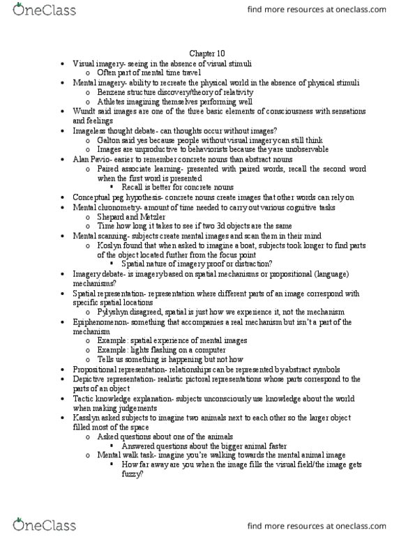 PSYC 301L Chapter Notes - Chapter 10: Transcranial Magnetic Stimulation, Food Craving, Frontal Lobe thumbnail