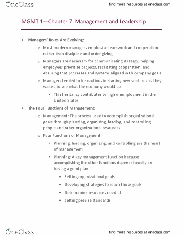 MGMT 1 Chapter Notes - Chapter 7: Brainstorming, Problem Solving, Knowledge Management thumbnail