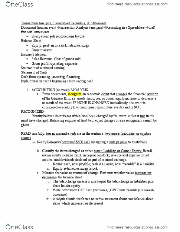 BUS 020 Lecture Notes - Lecture 1: Accounts Receivable, Retained Earnings, Accounts Payable thumbnail