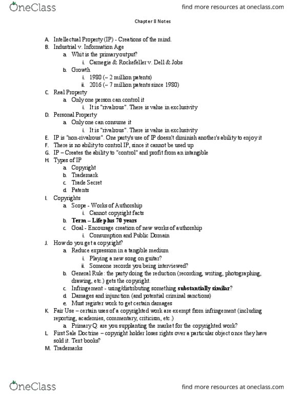 LSB 3213 Lecture Notes - Lecture 25: Patent Attorney, Escalator, First-Sale Doctrine thumbnail