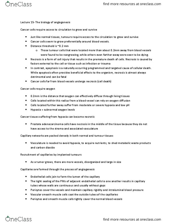 BMS 860 Lecture Notes - Lecture 15: Proline, Hif1A, Microvessel thumbnail