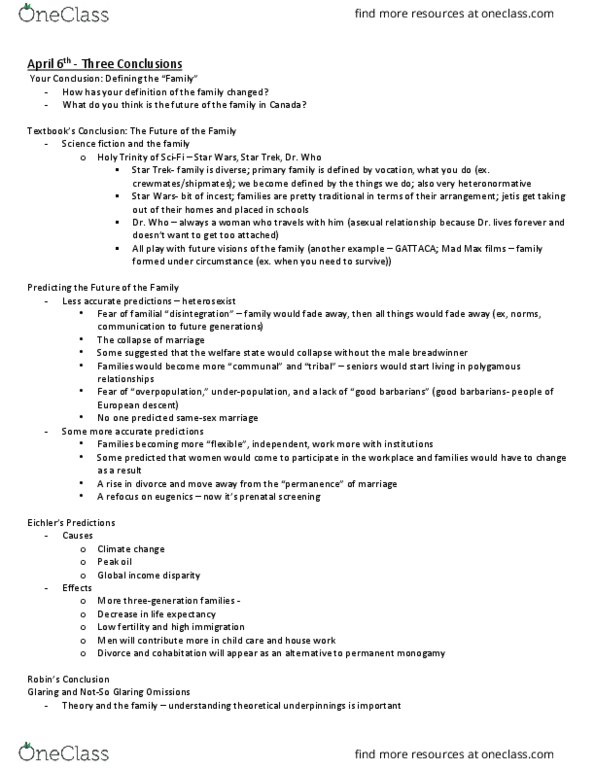 SOC271 Lecture Notes - Lecture 22: Social Dilemma, The Michaels, Fetus thumbnail