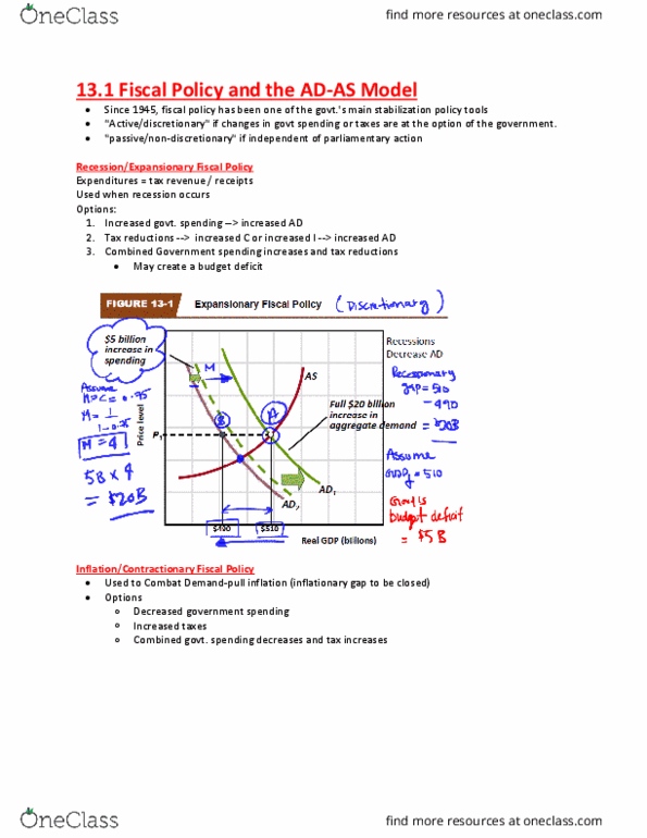 ECN 204 Chapter Notes - Chapter 13: National Debt Of The United States, Money Supply, Government Debt thumbnail