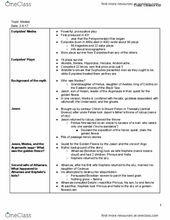 CLASSIC 45B Lecture 7: Medea thumbnail