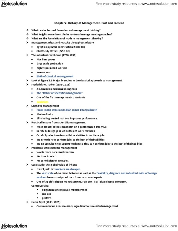 GMS 200 Lecture Notes - Queueing Theory, Elton Mayo, Quality Management thumbnail