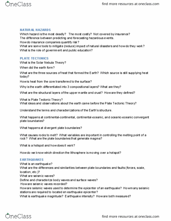 GEOL 111 Lecture Notes - Lecture 2: Lake Peigneur, Hydrograph, Richter Magnitude Scale thumbnail