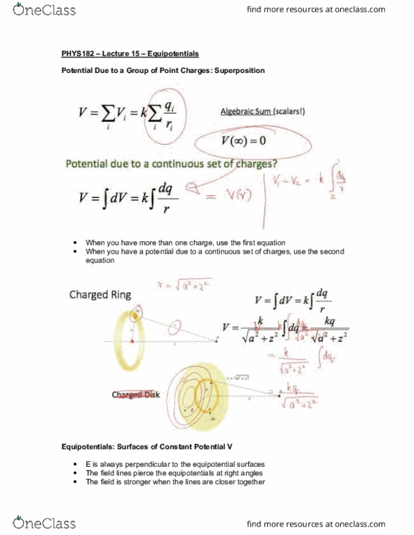 PHYSICS 182 Lecture Notes - Lecture 15: Grand Canyon National Park, Field Line, Equipotential thumbnail