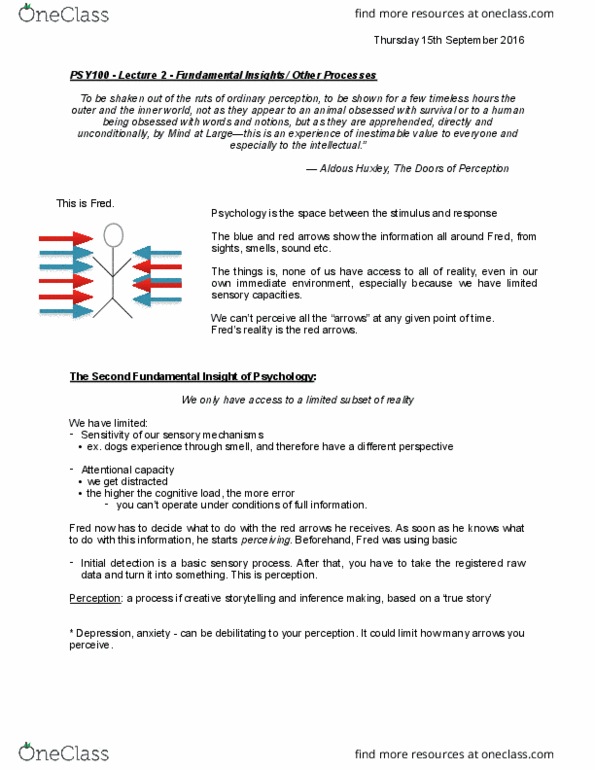 PSY100H1 Lecture Notes - Lecture 2: Informed Consent, Aldous Huxley, Cognitive Load thumbnail