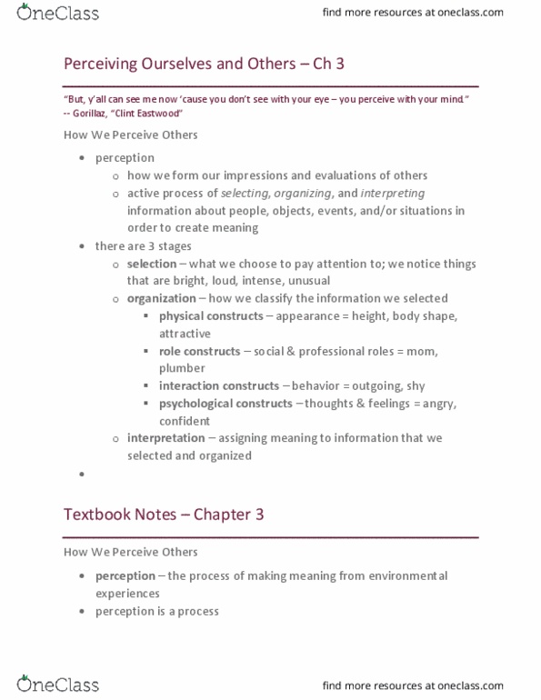 COMM 103 Lecture Notes - Lecture 14: Johari Window, Fundamental Attribution Error thumbnail