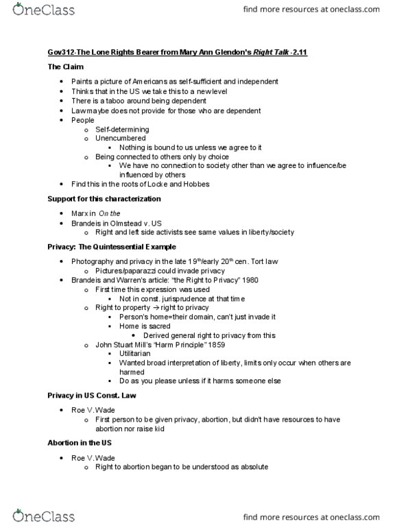 GOV 312L Lecture Notes - Lecture 30: Parenting, Mount Meager thumbnail