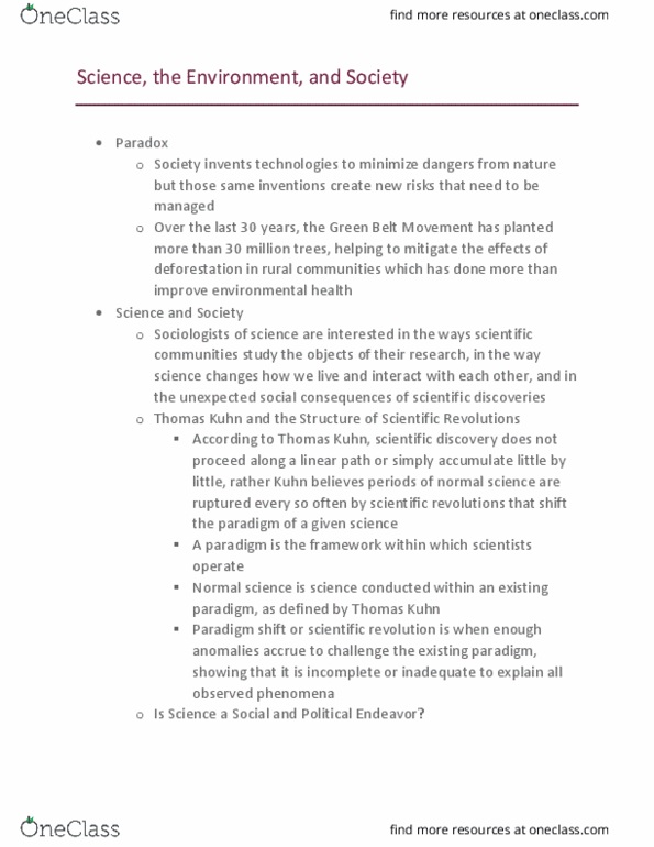 SOC 10000 Chapter Notes - Chapter 17: Genetically Modified Food, Human Genome Project, Digital Divide thumbnail