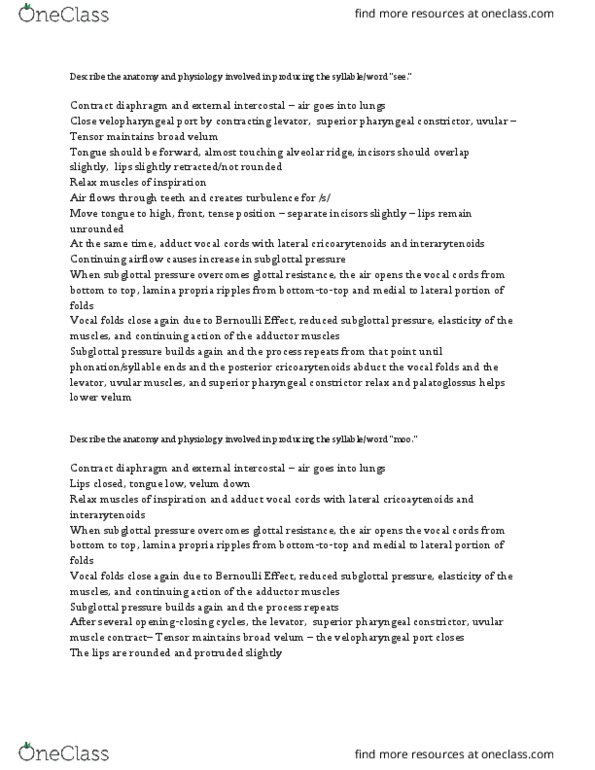 CDIS 4213 Chapter Notes - Chapter 3: Superior Pharyngeal Constrictor Muscle, Lamina Propria, Vocal Folds thumbnail