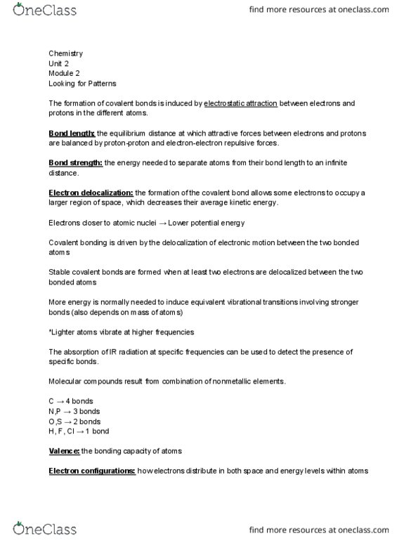 CHEM 151 Lecture Notes - Lecture 6: Octet Rule, Valence Electron, Photoemission Spectroscopy thumbnail