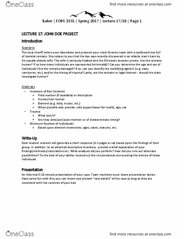 FORS 3331 Lecture Notes - Lecture 18: Semimembranosus Muscle, Obturator Membrane, Quadratus Lumborum Muscle thumbnail