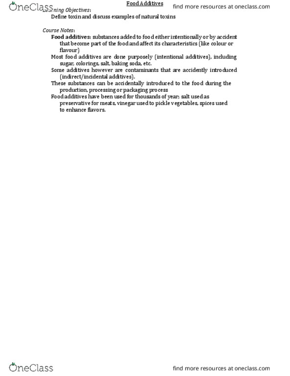 HNSC 1200 Lecture Notes - Lecture 19: Bisphenol A, Triticale, Itch thumbnail